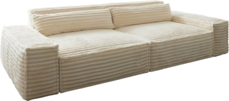 Big-Sofa Sirpio XL 270x130 cm Plüschcord Beige