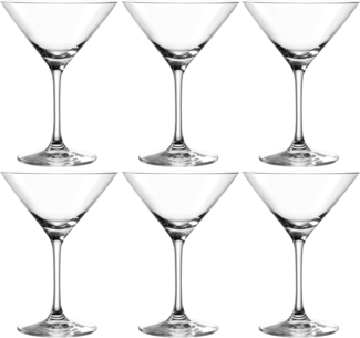 Leonardo Ciao+ Cocktailschale 6er Set, Cocktail Glas, Martiniglas, Extrem Stoßfest, 210 ml, 19835