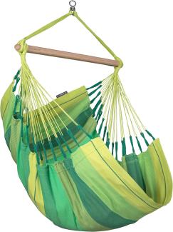 La Siesta Hängesessel HABANA Basic jungle grün Lounger aus Bio-Baumwolle Hängematte Hängestuhl
