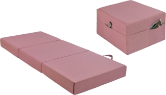 Traumnacht Gästematratze de Luxe mit hochwertiger Viscoauflage und moderner Husse, 75 x 195 x 14 cm, rosa, produziert nach deutschem Qualitätsstandard