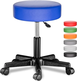 Casaria Drehhocker, Höhenverstellbar 10cm Polsterung 46-60cm Sitzhöhe 360° Drehbar Ø35cm