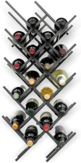 DanDiBo 2er Set Weinregal Metall Schwarz Wand erweiterbar für 18 Flaschen Acord Flaschenregal 96279 Flaschenständer Weinflaschenhalter Flaschenhalter