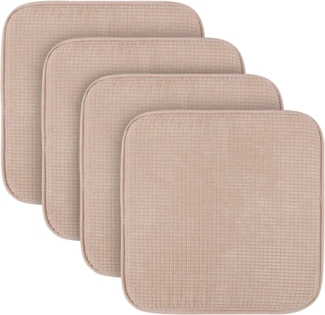 Bestlivings Stuhlkissen Sitzkissen Struktur - Anti Rutsch, Sitzauflage Uni (38x38 cm) Stuhlpolster Stuhlauflage