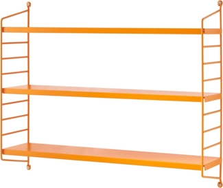 en.casa 'Strängnäs' Modulares Wandregal, Stahl, Orange, 50 x 60 x 15 cm