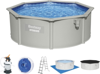 Bestway 'Hydrium™ Swimmingpool-Set, Stahl Grau, Ø 360x120 cm