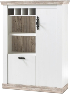 Imv 'Rovola' Highboard, Pinie weiß Landhaus 105 x 146 cm