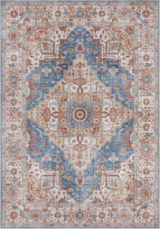 Vintage Teppich Sylla Jeansblau - 80x150x0,5cm