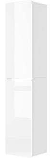 Vicco Hochschrank Badschrank Badezimmerschrank Izan Weiß Badmöbel 180x40 cm HGL