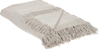 Tagesdecke YERBENT Baumwolle 200 x 220 cm Hellgrau
