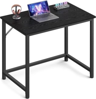 Vasagle Schreibtisch, Computertisch, Bürotisch, für Arbeitszimmer, Schlafzimmer, 50 x 80 x 76 cm, Industrie-Design, Metallgestell, schwarz von Songmics DWL038B56