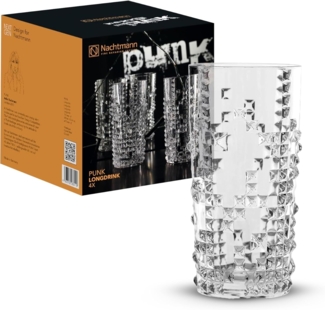 Nachtmann Longdrinkgläser Punk 390 ml 4er Set