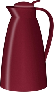 Alfi Isolierkanne Eco, Isokanne, Thermokanne, Kunststoff, Hartglas-Einsatz, Rubin Rot, 1 L, 0825. 240. 100