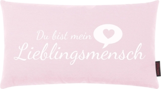 Magma Heimtex Dekokissen »Lieblingsmensch«, mit Schriftzug, Mit Siebdruck "Du bist mein Lieblingsmensch"