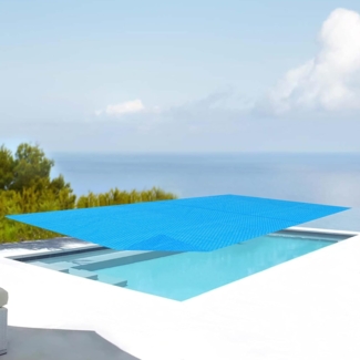 Solar Poolabdeckung Ferrarno 260x160 cm Blau eckig [en. casa]