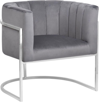 Sessel Samtstoff grau LARVIK