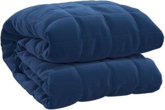 vidaXL Gewichtsdecke Stoff, 1x Gewichtsdecke, Blau, 140x200 cm, Stoff, 10 kg