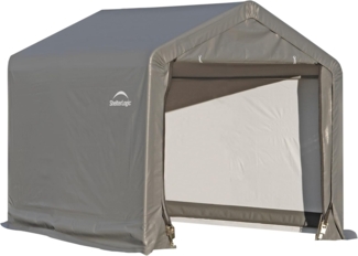 ShelterLogic Folien Zeltgarage Gerätehaus | Grau | 182x182x184 cm