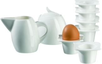 Mäser, Zuckerdose, Milchkännchen, 6 Eierbecher