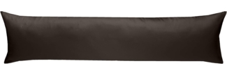 Mako-Satin Seitenschläferkissen Bezug uni / einfarbig Espresso Braun 40x145 cm von Bettwaesche-mit-Stil