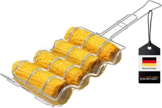 Maiskolben-Grillhalter für 4 Maiskolben / Edelstahl / 3 Größen einstellbar / ca. 55 x 17,5 cm