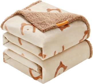 Feandrea Haustierdecke, wasserdicht, Sherpa Fleece, Beige, XXXL (229x203 cm)