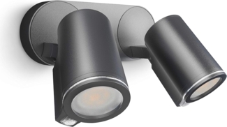 Steinel Strahler Spot DUO S Anthrazit 2-flammig, mit Bewegungsmelder