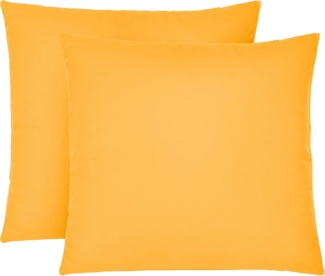 biberna Feinjersey-Kopfkissenbezug 0077144, gelb, 2x 80x80cm