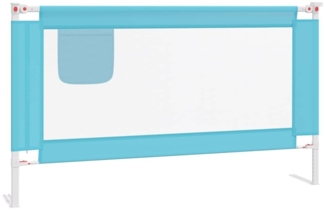 Kleinkind-Bettschutzgitter Blau 140x25 cm Stoff
