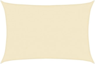 Sonnensegel HDPE Rechteckig 4x6 m Creme