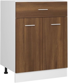 vidaXL Unterschrank mit Schublade Braun Eichen-Optik 60 x 46 x 81,5 cm