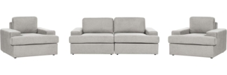 Sofa Set hellgrau 5-Sitzer ALLA