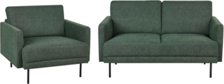3-Sitzer Sofa Set dunkelgrün BREDA