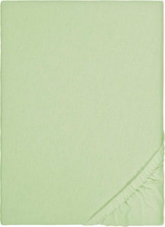 biberna Feinbiber-Spannbetttuch 0002744, pistaziengrün, 1x 90x190 cm - 100x200 cm