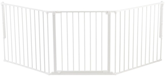 Baby Dan Konfigurationsgitter / Kaminschutzgitter Flex L, 90 - 223 cm - Hergestellt in Dänemark und vom TÜV GS geprüft, Farbe: Weiß
