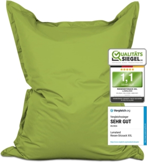 Lumaland 'Luxury' XXL-Sitzsack, Indoor & Outdoor, Grün, Polyester, 380 l