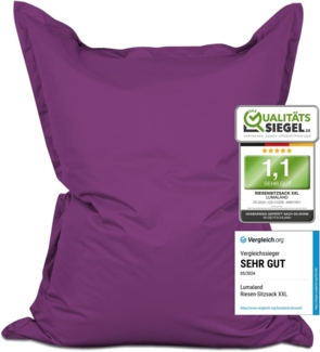 Lumaland 'Luxury' XXL-Sitzsack, Indoor & Outdoor, Flieder, Polyester, 380 l