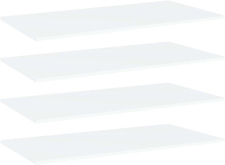 vidaXL Bücherregal-Bretter 4 Stk. Weiß 80 x 20 x 1,5 cm Holzwerkstoff