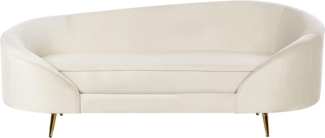3-Sitzer Sofa Samtstoff hellbeige gold SAVAR