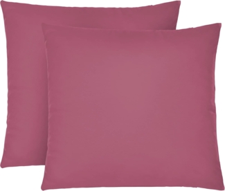 biberna Feinjersey-Kopfkissenbezug, brombeer, 2x 80x80cm