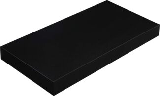 Vasagle 'LWS24BK' Wandregal, Metall/Holz schwarz, 40 x 20 x 3,8 cm