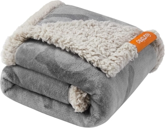 Feandrea Haustierdecke, wasserdicht, Sherpa Fleece, Grau, S (73x63 cm)