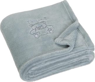 Playshoes Unisex Baby Fleece-Decke Bär 301700, 33 - Grau, 75x100 cm/29. 5 Inch x 39. 4 Inch