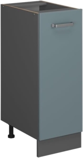 Vicco Apothekerschrank R-Line, Blau-Grau/Anthrazit, 30 cm ohne Arbeitsplatte