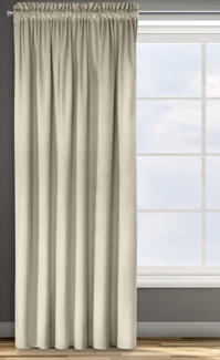 Samtvorhang Velours Vorhänge zum Wohnzimmer Prachtvoll Elegant beige 135x300 cm Kräuselband