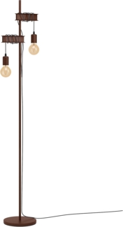 Eglo 43526 Stehleuchte TOWNSHEND 4 antik-braun, schwarz E27 2X10W L:26cm B:25cm H:169cm mit Kabelschalter