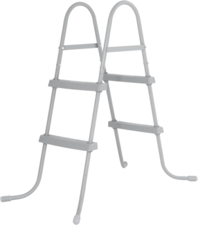 Poolleiter, 2-stufig, für Pools bis 84 cm Höhe, Stahl/Kunststoff Grau