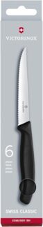 Victorinox 'Swiss Classic' Steakmesser, 6 tlg., Edelstahl schwarz, 11 cm