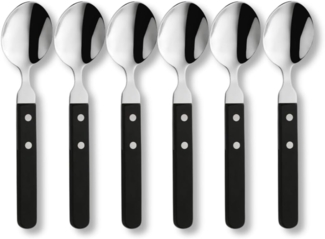 Amefa 'PIZZA' Menülöffel Set 6-teilig, Kunststoff schwarz, 19,4 cm