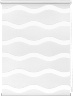 Lichtblick Sonnenschutzsysteme GmbH Doppelrollo Stockholm 110 cm x 150 cm (BxL) Weiß Duo Rollo in extravagantem Stil; Klemm- und schraubbar; Lichtdurchlässig und blickdicht