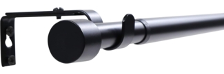 Deco-Raum Gardinenstange Flexa Stilgarnitur Set ausziehbar, Ø 19 mm, 1-läufig, ausziehbar, Wandmontage, verschraubt, Metall, perfekt für Dekoschals Gardinen